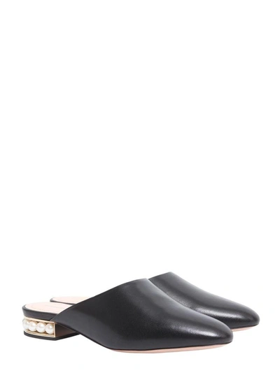 Shop Nicholas Kirkwood Leather Mules In Nero