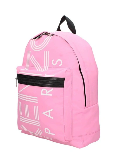 Shop Kenzo Pink Fabric Backpack In Rose-pink