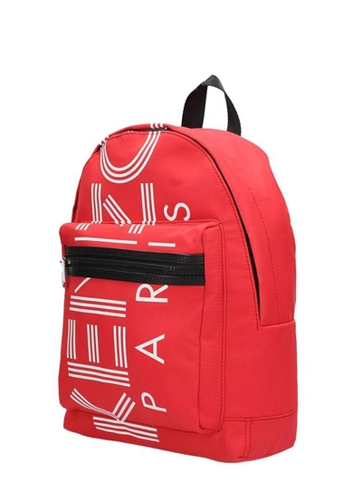 Shop Kenzo Red Fabric Backpack