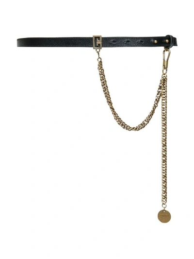 Shop Givenchy Leather Belt In Nero