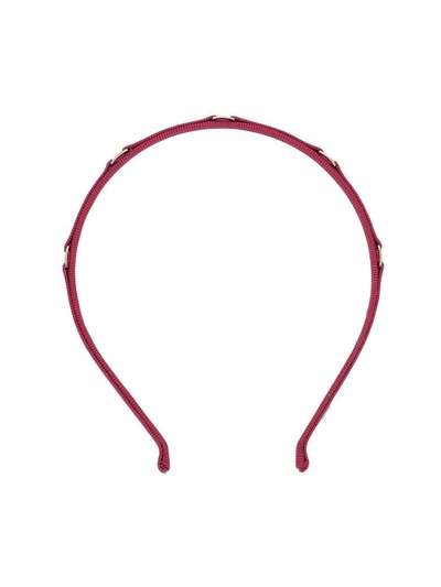 Shop Ferragamo Pink Fabric Headband
