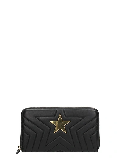 Shop Stella Mccartney Black Faux Leather Wallet
