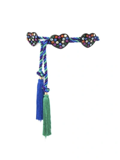 Shop Philosophy Di Lorenzo Serafini Blue, Green And Purple Rope Belt In Tricolore