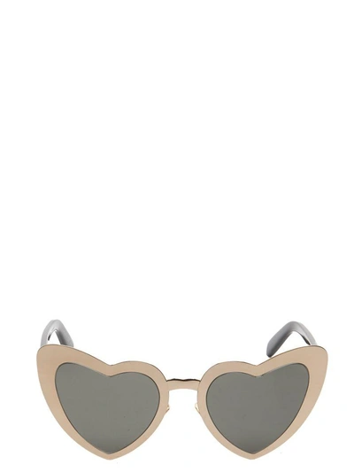 Shop Saint Laurent Sunglasses In Gold