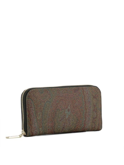 Shop Etro Multicolor Leather Wallet