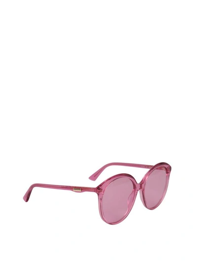 Shop Gucci Oversize Acetate Sunglasses In Fucsia