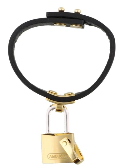 Shop Ambush Padlock Bracelet In Gold