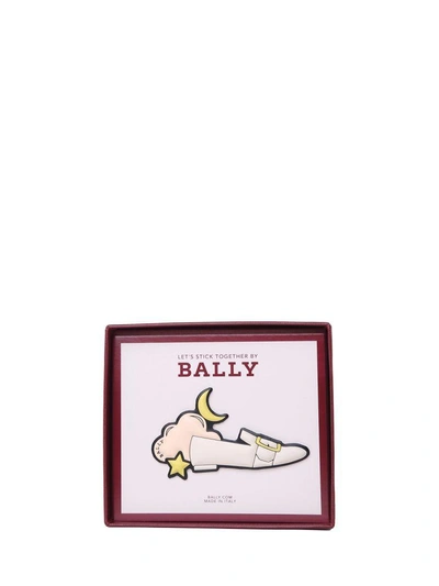 Shop Bally Janelle Cloudy Leather Sticker In Bianco