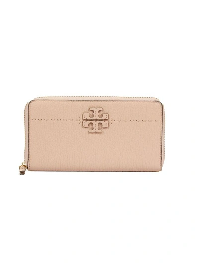 Shop Tory Burch Mcgraw Zip Continental Wallet In Cipria