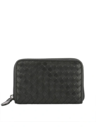 Shop Bottega Veneta Black Leather Wallet