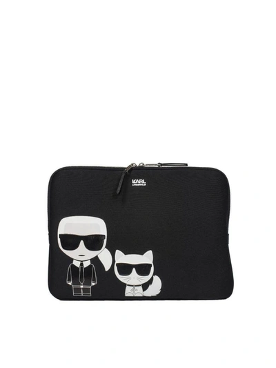 Karl Lagerfeld K-ikonik Laptop Sleeve In Black
