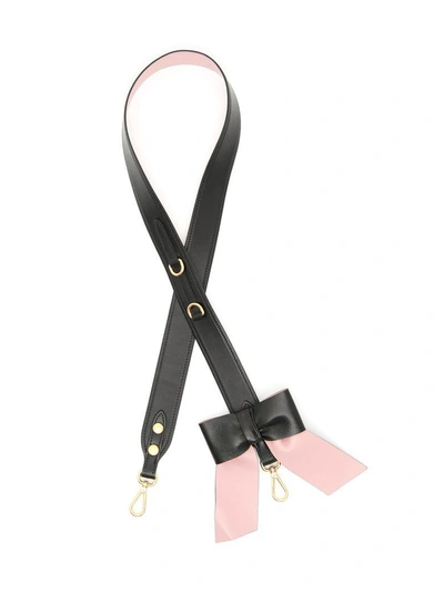 Shop Prada Bow Strap In Neronero