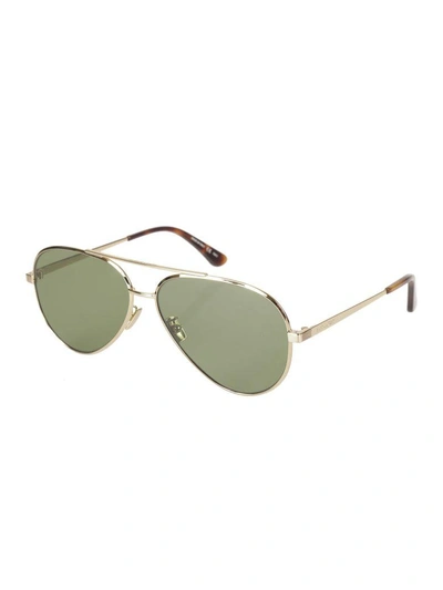 Shop Saint Laurent Gold Classic 11 Sunglasses