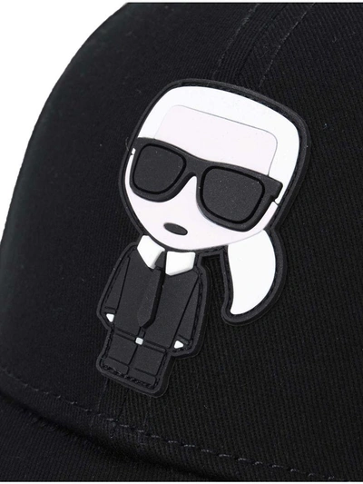 Shop Karl Lagerfeld Iconic Cap In Black