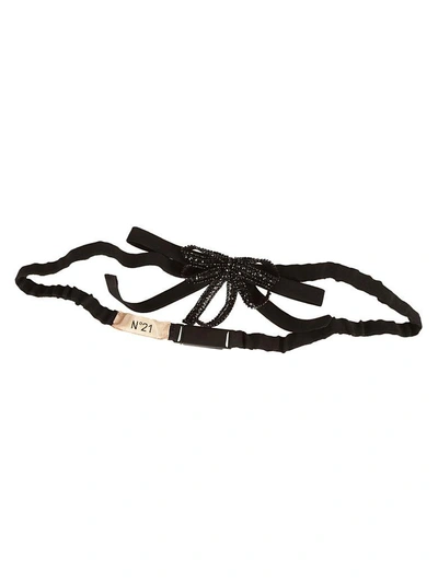 Shop N°21 Bow-embellished Belt In Black