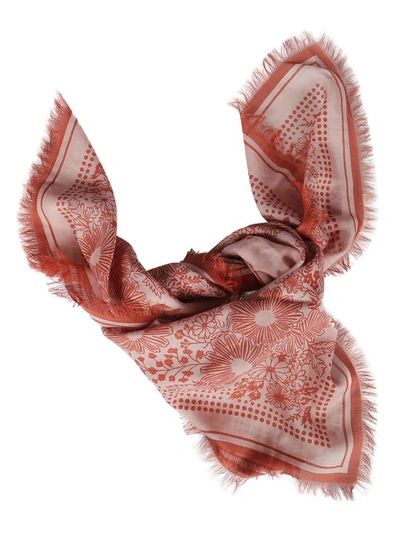 Shop Destin Surl Printed Foulard In Powder/lobster