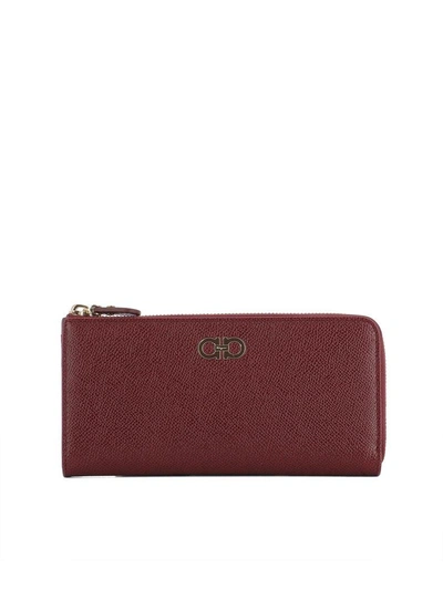 Shop Ferragamo Red Leather Wallet