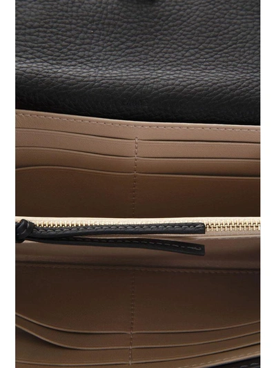 Shop Chloé Marcie Black Grained Leather Wallet