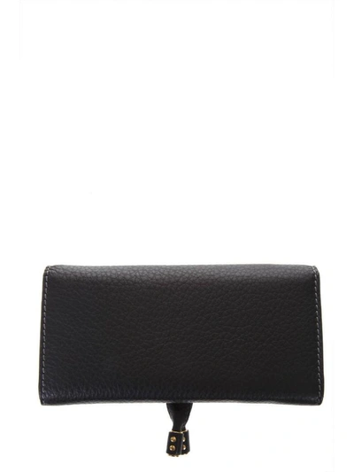 Shop Chloé Marcie Black Grained Leather Wallet