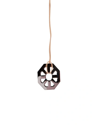 Shop Tory Burch Necklace In Cuoio Argento