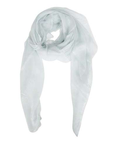 Shop Faliero Sarti Lux Knitted Long Scarf In Acqua
