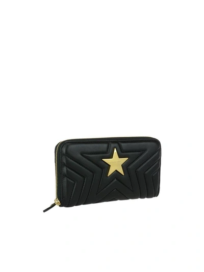 Shop Stella Mccartney Star Wallet In Black