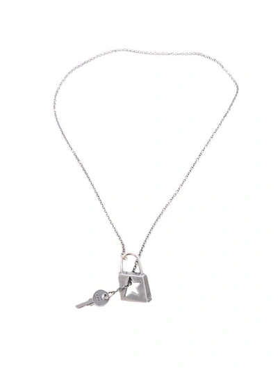 Shop Golden Goose Long Necklace In Argento