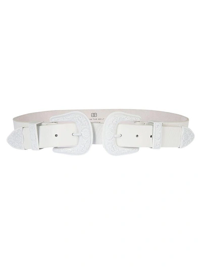 B-low The Belt Double Buckle Belt In Total White | ModeSens