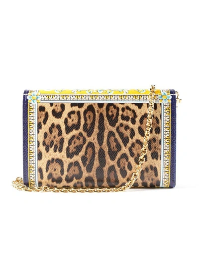 Shop Dolce & Gabbana Printed Dauphine Clutch In Multicolour