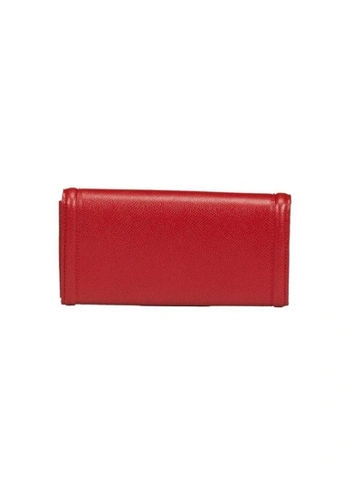 Shop Ferragamo Vara Continental Wallet In Rosso