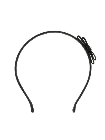 Shop Ferragamo Black Cotton Headband