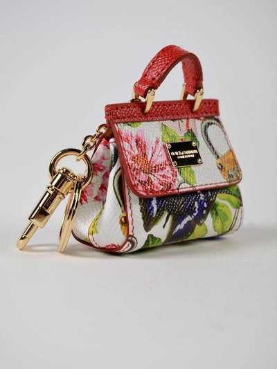 Shop Dolce & Gabbana Charm Key Holder In Hamsecret Fdo Bianco