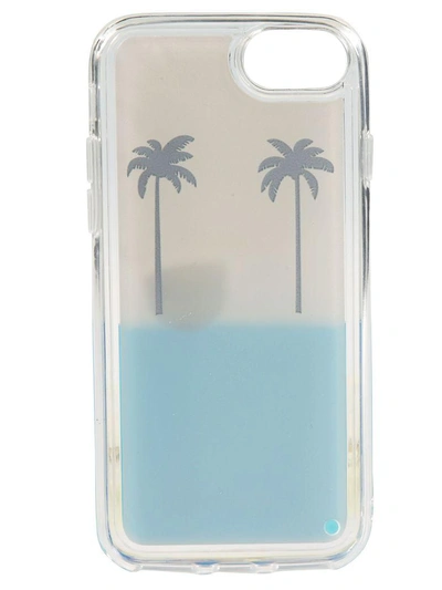 Shop Chiara Ferragni Palm Beach Iphone 8 Case In Blu Mare