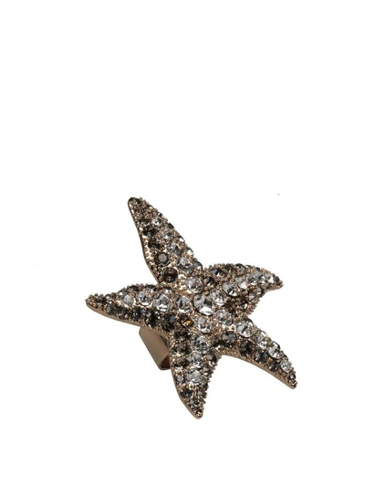 Shop Dries Van Noten Star Ring In Bianco