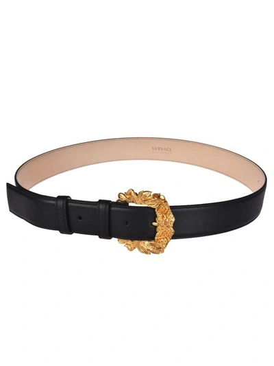 Shop Versace Golden Belt In Nero-oro
