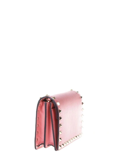 Shop Valentino Rockstud Tropical Color Leather Shoulder Bag