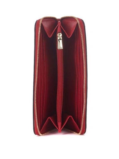 Shop Furla Babylon Red Ruby Leather Wallet In Rosso