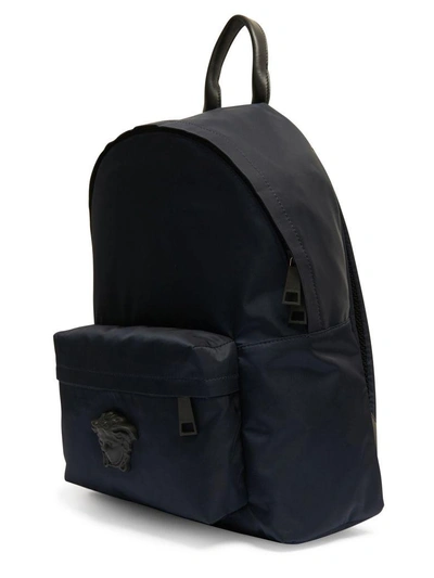 Shop Versace Palazzo Medusa Backpack In Blu Navy