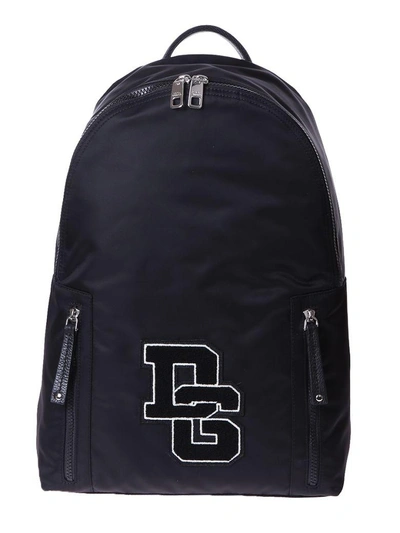Shop Dolce & Gabbana Black Branded Backpack