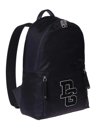 Shop Dolce & Gabbana Black Branded Backpack