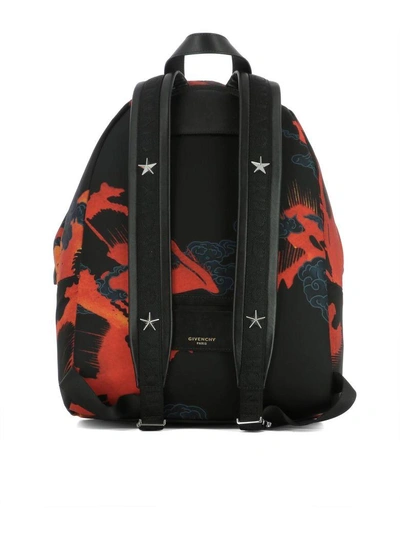 Shop Givenchy Black Fabric Backpack In Multicolor