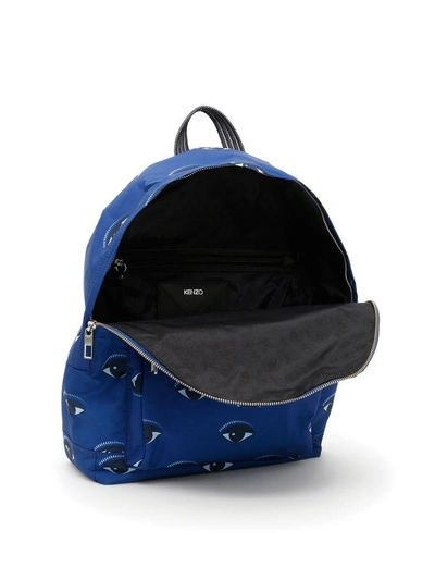 Shop Kenzo Multi Eye Backpack In Bleu Oltremerblu