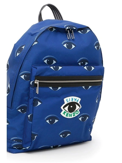 Shop Kenzo Multi Eye Backpack In Bleu Oltremerblu