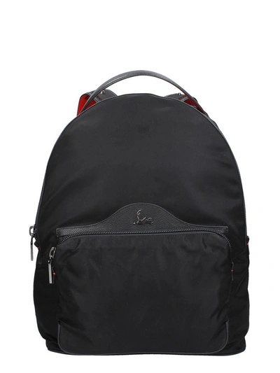 Shop Christian Louboutin Backloubi Black Nylon Backpack