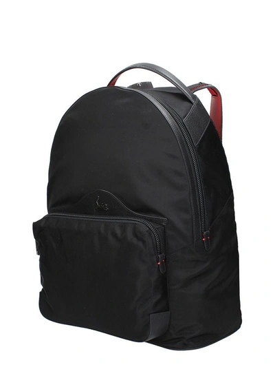 Shop Christian Louboutin Backloubi Black Nylon Backpack