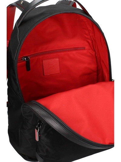 Shop Christian Louboutin Backloubi Black Nylon Backpack