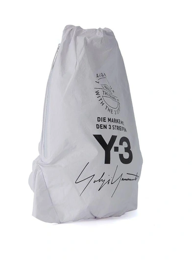 Shop Y-3 Yohji White Ultralight Nylon Backpack In Bianco