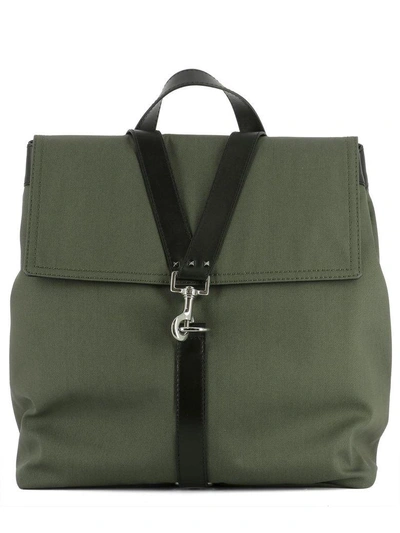 Shop Valentino Green Fabric Backpack