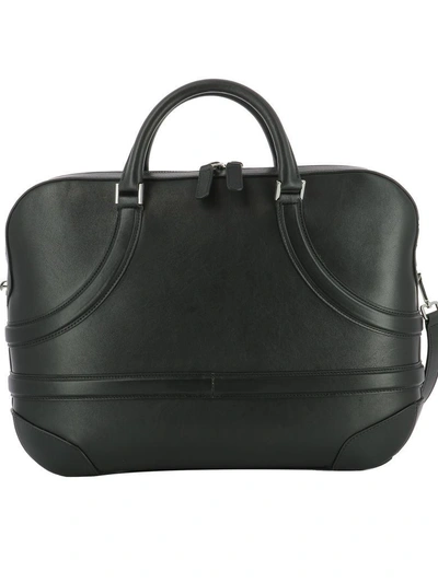 Shop Alexander Mcqueen Black Leather Travel Bag