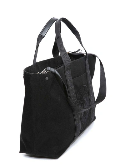 Shop Balmain Printed Tote In Black